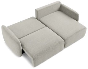 Világosszürke kinyitható-tárolóhelyes sarokkanapé (jobb oldali) Kalena – Makamii