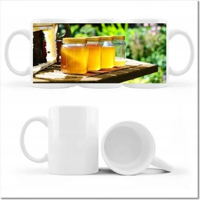 Nyomott mintás bögre Természetes méz