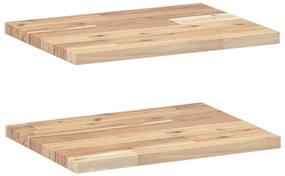 2 db kezeletlen tömör akácfa függőpolc 60 x 30 x 2 cm