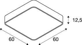 SLV MEDO 1000726 Süllyesztett mennyezeti lámpa 2x39W/LED 3000K 3800LM IP20