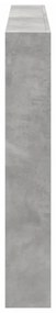 betonszürke áthidalószekrény LED-világítással 160 x 17 x 102 cm