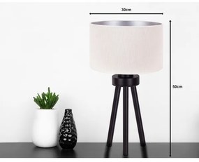 Duolla - Asztali lámpa LYON 1xE27/15W/230V átm. 30 cm krémes