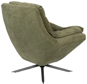 Zöld bársony fotel Vince – Dutchbone