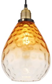 Globo 15786H - Csillár zsinóron SALVY 1xE27/60W/230V átm. 21 cm narancs