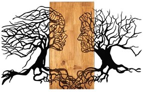 Fali dekoráció 58x92 cm Életfa fa/fém kivitelben