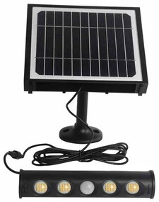 LED napelemes fali lámpa mozgásérzékelővel LED/8W/3,7V 4000 mAh 4000K IP65