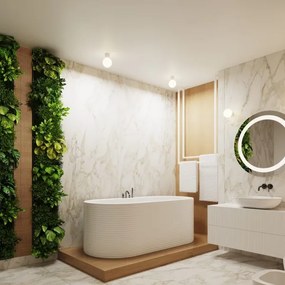 Sollux SL.1707 - Fürdőszobai fali lámpa HALO 1xG9/8W/230V IP44 fehér