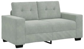 vidaXL világosszürke bársony loveseat kanapé 120 cm
