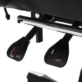 Irodai/gamer szék RGB LED világítással, fekete/fehér, JOVELA