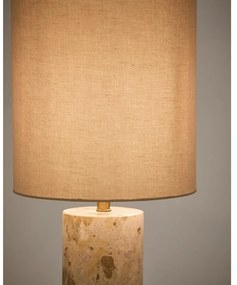 Bézs márvány asztali lámpa textil búrával (magasság 54 cm) Raze – Kave Home