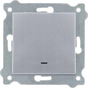 Exen Szimpla kapcsoló Led háttérvilágítással Ezüst kapcsoló 201/10E