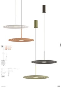 Redo 01-3045 - LAKE LED függeszték kábellel, 13W, 230V, CRI 90, átmérő 50 cm, narancssárga