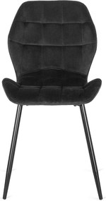 Fekete Bársony Étkezőszék LUCKY