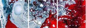 Absztrakt kép (órával) (90x30 cm)