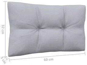 8 részes kerti ülőgarnitúra szürke párnákkal