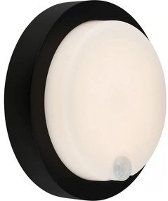Brilo - LED újratölthető kültéri fali lámpa érzékelővel LED/4W/5V 4400 mAh IP44 fekete