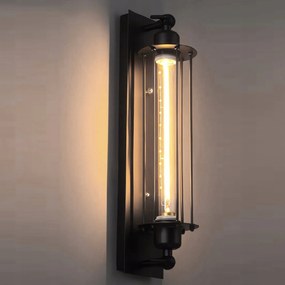 2 X Fali lámpa nappaliba E27 retro fekete