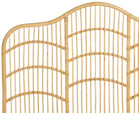 Világosbarna rattan franciaágy 160 x 200 cm DOMEYROT Beliani