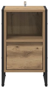 vidaXL Éjjeli asztal fiókkal Művészi tölgy 39,5 x 30 x 50 cm Faanyag