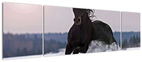 Kép - lovak, a hóban (170x50cm)