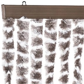 tópszínű és fehér zsenília rovarfüggöny 100 x 200 cm