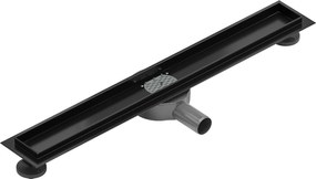 Mexen Flat 360, ereszcsatornatest forgószifonnal 60 cm, fekete matt, 1740060