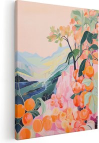 Színes Tájkép Nappaliba Olajfestmény Vásznon Festmények 50x70 cm