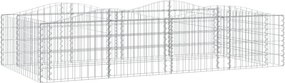 vidaXL íves horganyzott vas gabion magaságyás 200x100x50 cm