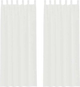 vidaXL 2 db fehér fátyolfüggönyök hurokkal 140x260 cm