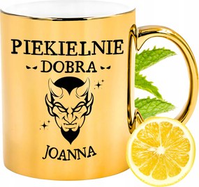 Prémium Arany Csillogó Bögre Johannának Ajándék Nyomtatott Fotóval