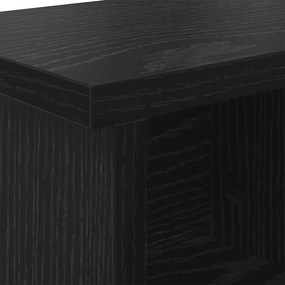 Fali Kabáthorog polcokkal Musta tammi 75 x 16 x 26 cm Faanyag