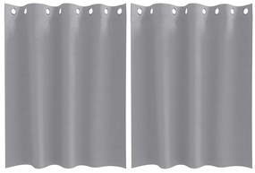 Függönyök függönyökkel 2 pcs Világosszürke Poliészter