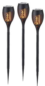 JUST LIGHT. 19106-18-3 - 3x LED napelemes lámpa FACKEL LED/0,24W/1,2V fekete