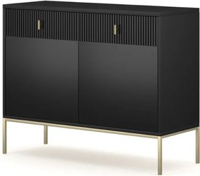 Komód fekete színben 2 ajtó/2 fiók. MAGGIORE