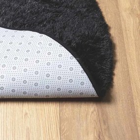 fekete hosszú szálú NAVARRA bozontos szőnyeg 300x200 cm