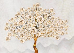 Egy virágfa képe (üvegen) (70x50 cm)