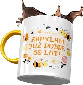 Sárga Bögre Születésnapra 60 60-es 60-as Ajándék Nyomtatott Fotóval