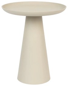 Ringar bézs alumínium tárolóasztal, ø 34,5 cm - White Label