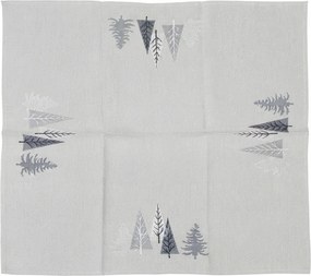Karácsonyi asztalterítő SILVER FOREST 85x85 cm, világosszürke