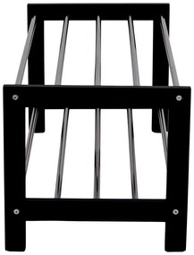 Padova cipőtartó fekete fa, 2 polc in steel 78x34 cm