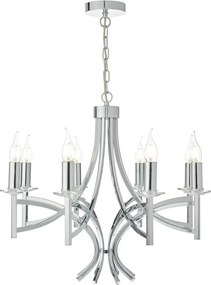 DAR LIGHTING LYO0850 LYON Kristály Csillár Csiszolt króm E14 IP20