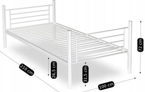 Emeletes Fém Ágykeret Fehér Színben. 90x200 cm RODEZ