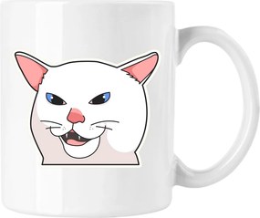 Bögre Cica Vicces Mém 10 Fehér 330ml