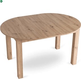szett étkezőasztal HARRY 102-142 cm artisan tölgy és 6 szék FREDY szürke