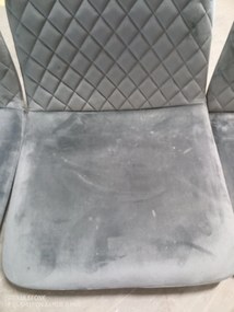 AKCIÓ Szürke IRYS VELVET szék fekete lábakkal, II. osztály