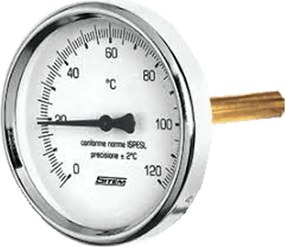 SIT precíziós hőmérő hátsó csatlakozással 80mm/150mm 120°C