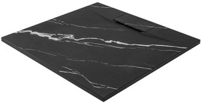 Zuhanytálca Bazalt CARRARA BLACK 90x90