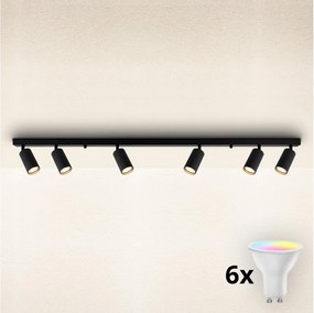 Brilagi - LED RGBW dimmelhető spotlámpa SELE MODERN 6x GU10/6,5W/230V Wi-Fi fekete