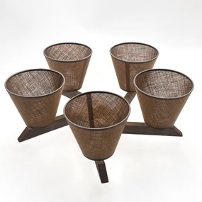 Brilagi - LED mennyezeti lámpa ANTHONY 5xE14/40W/230V dióbarna