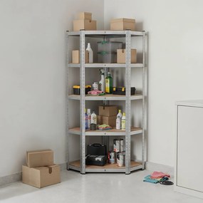 Nagy teherbírású sarokpolc 180x70x40-40 cm 175 kg króm